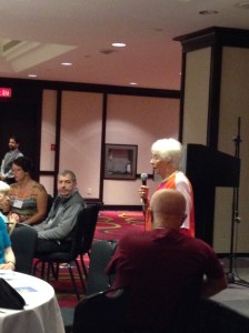 Carleen Glasser speaking at the Toronto conference.