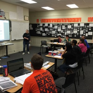 The secondary reading class at work.